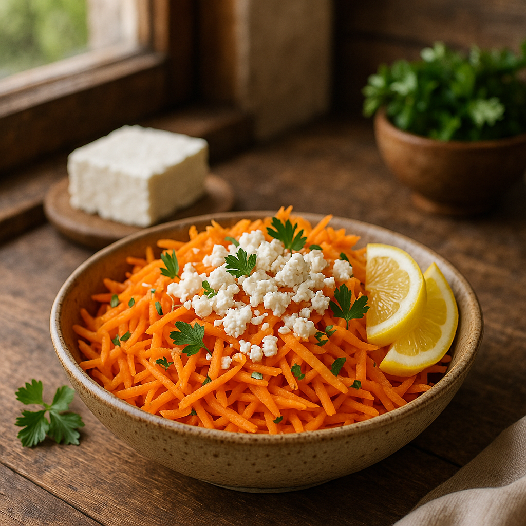Athenos Beyaz Peynirli Çiğ Havuç Salatası Tarifi