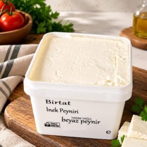Birtat İnek Peyniri yarım yağlı beyaz peynir 1 kg kutu